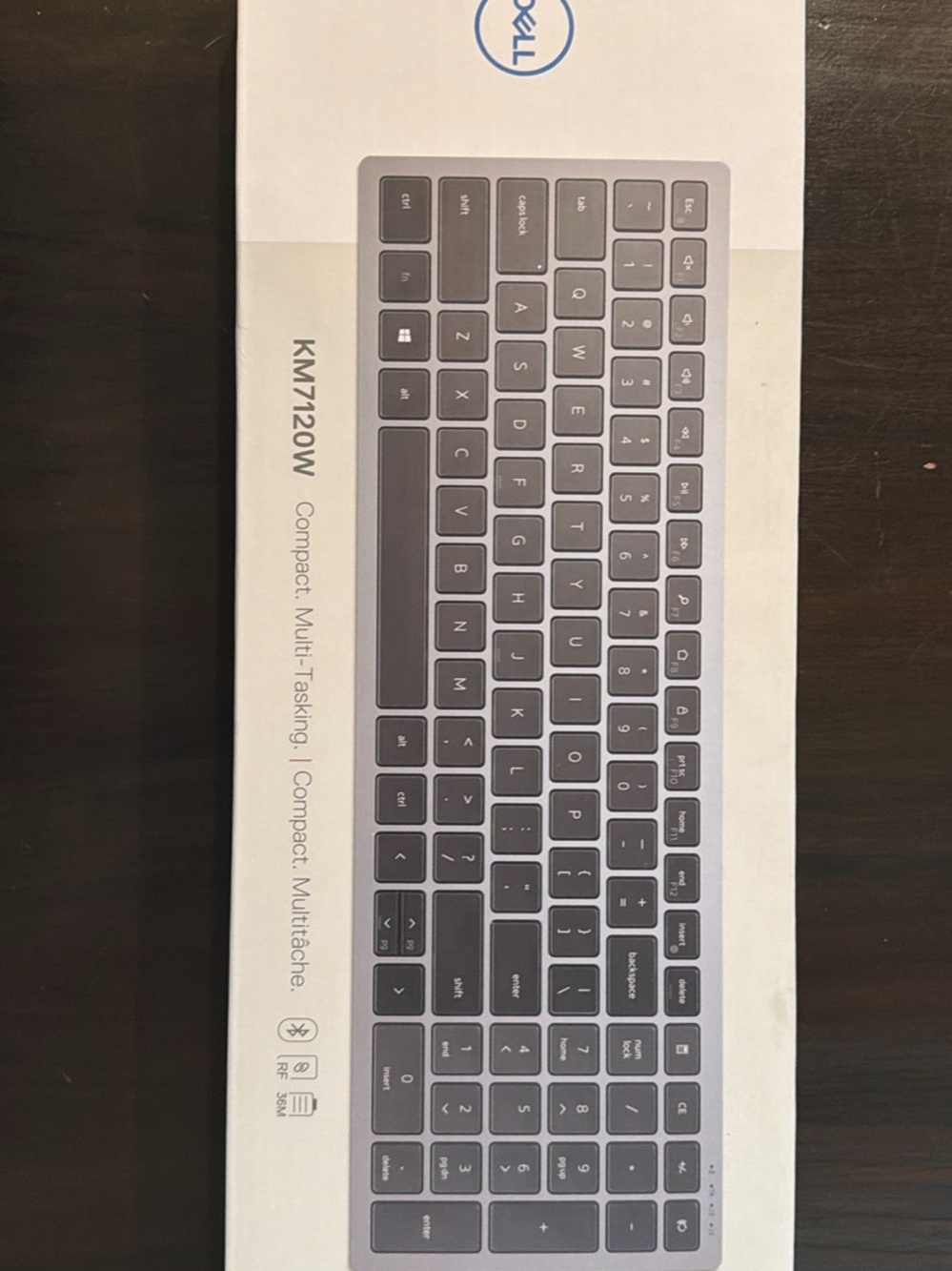 Dell KM7120W Wireless Compact Keyboard & Mouse - Gray